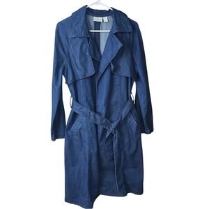 Chico's Indigo Denim Trench Coat